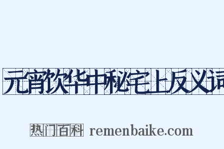 元宵饮华中秘宅上反义词是什么意思的图片